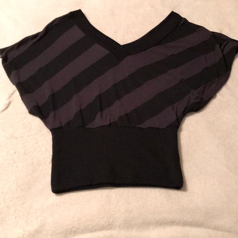 Beautiful black and gray striped sweater. Size M.